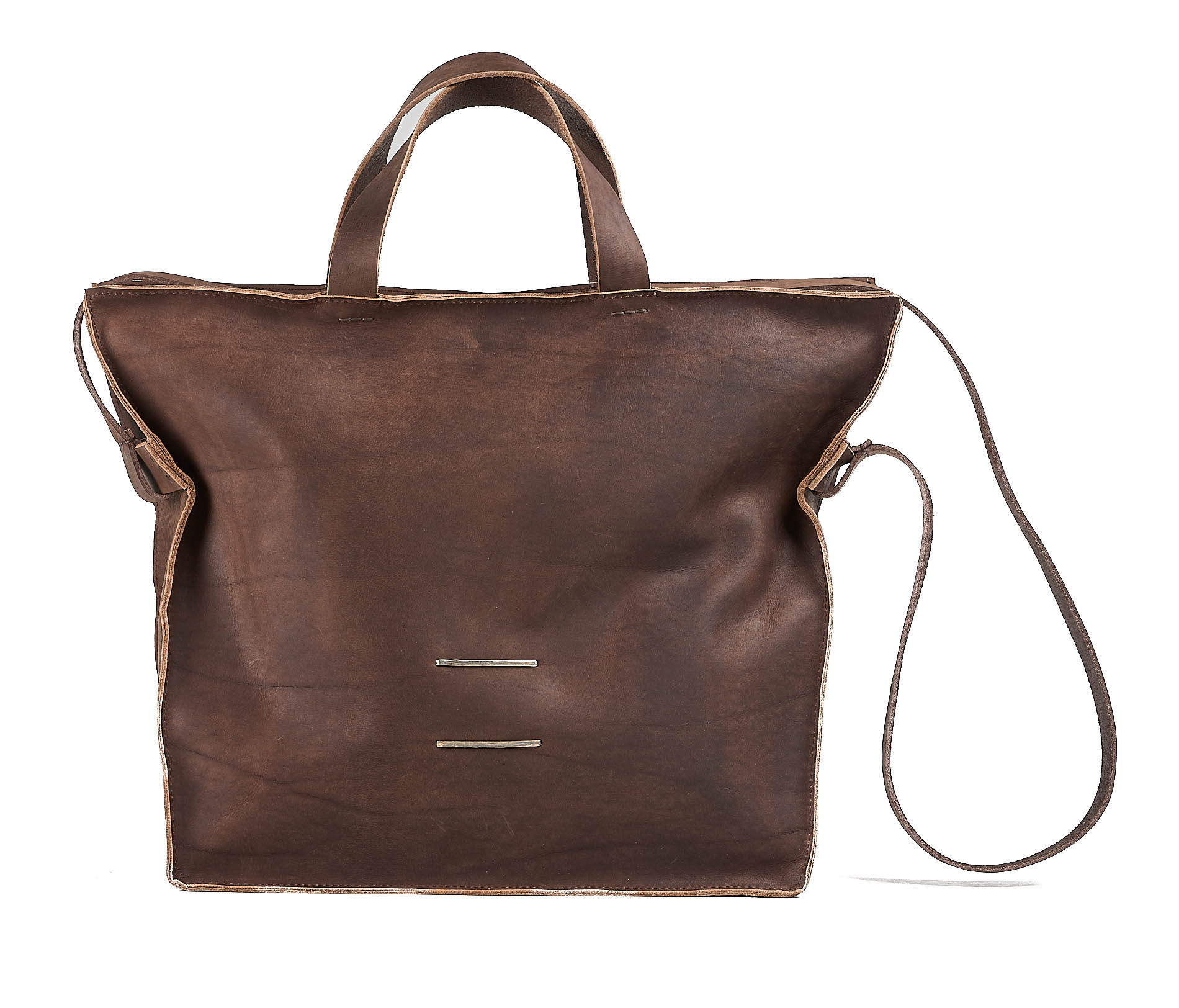 daniele basta leather and silver bags - FRONT